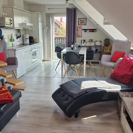 公寓 Haus Herrenmuehle Fewo Og 2 加尔丁